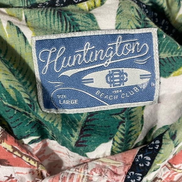Pete Huntington Hawaiian Colorful Button Up Shirt Size Large - Picture 6 of 7